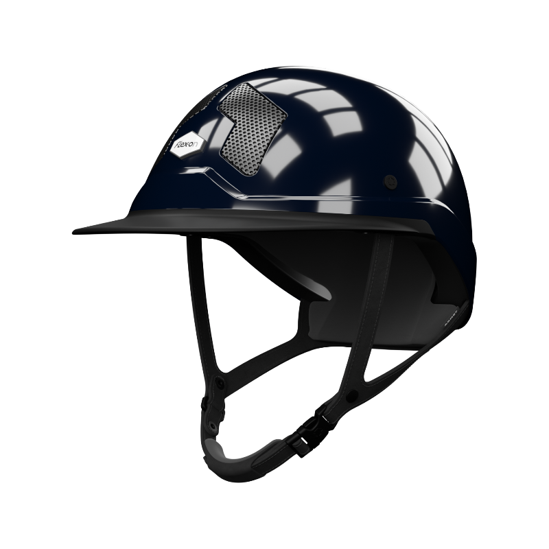 Flex On - Casque d'équitation Armet Star marine jugulaire noir visière mixte | - Ohlala