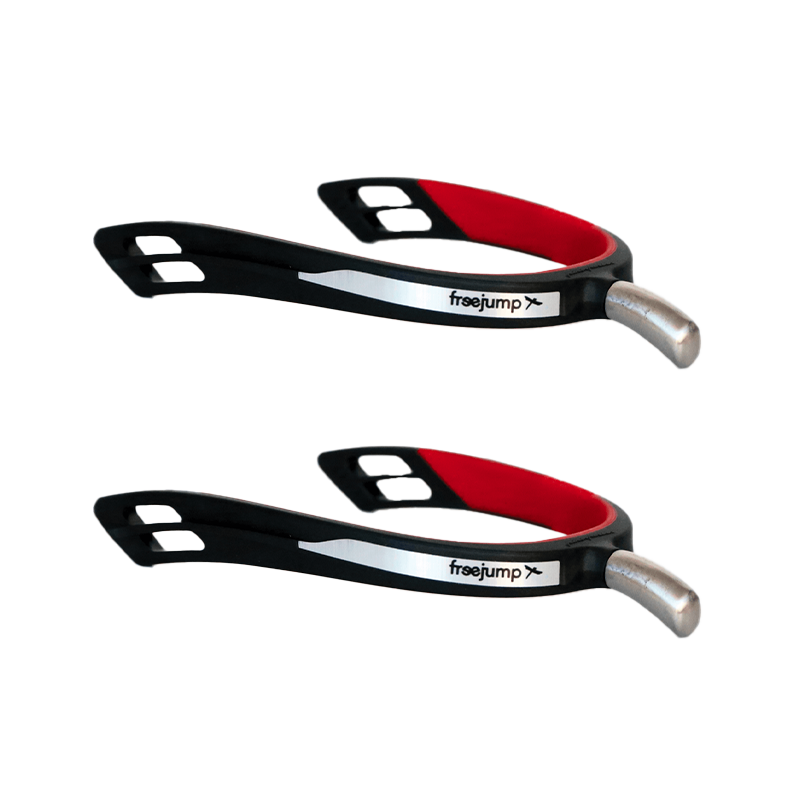 Freejump - Éperons articulés Spur'On à bout extra long Noir / Rouge | - Ohlala