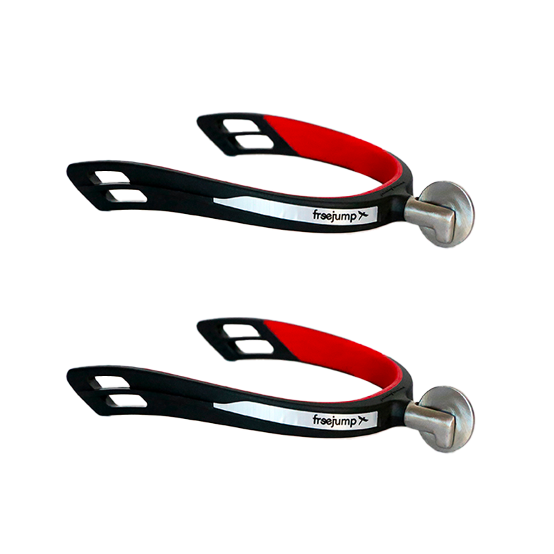 Freejump - Éperons articulés Spur'One disque noir/ rouge perle | - Ohlala