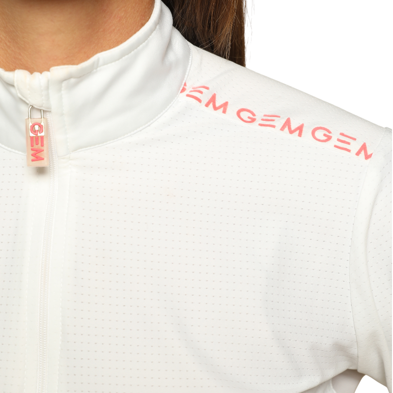 GEM - Polo manches longues Victor femme blanc