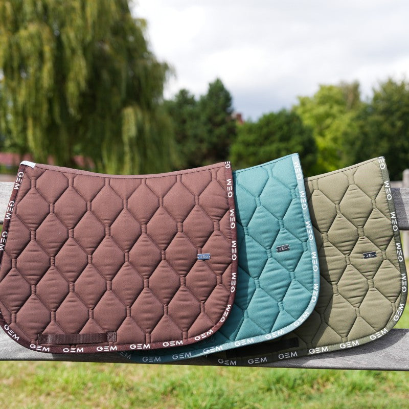 GEM - Tapis de selle Love bleu pacifique | - Ohlala