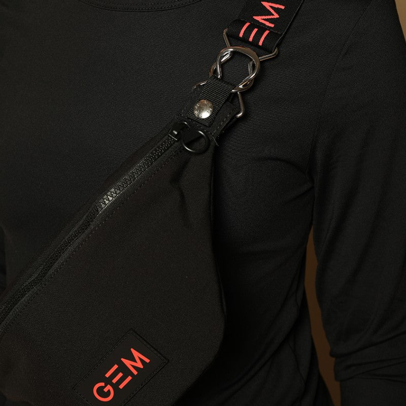 GEM - Sac banane Luna noir/ corail | - Ohlala