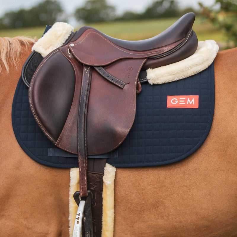 GEM - Tapis de selle Leo bleu marine | - Ohlala