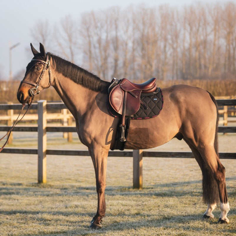 GEM - Tapis de selle Love noir/ rose | - Ohlala