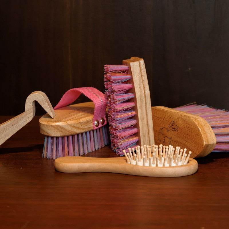 Grooming Deluxe - Brosse dure Licorne Sammy enfant rose | - Ohlala