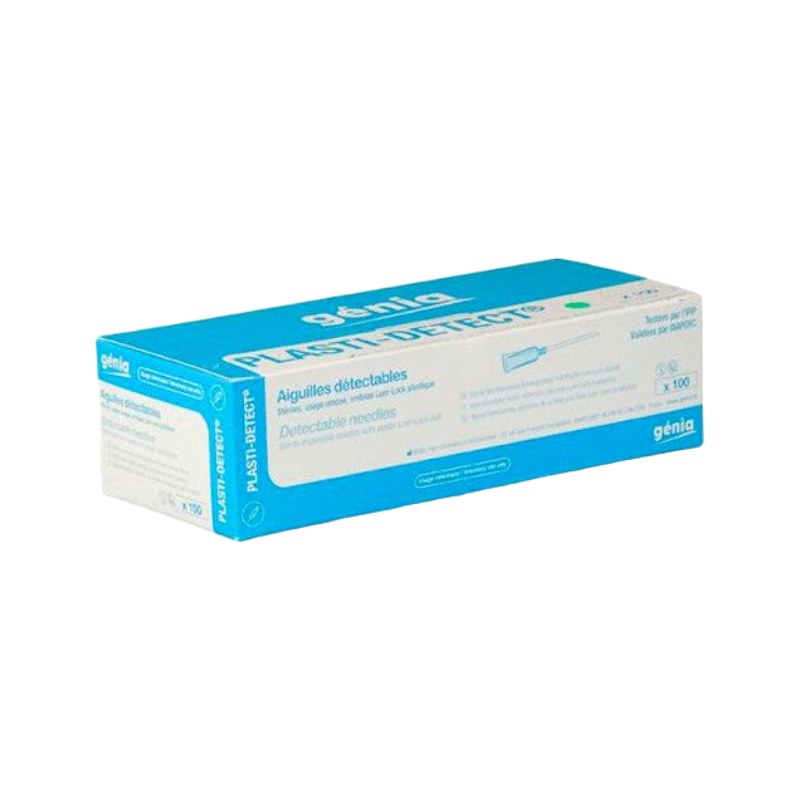 Genia - Aiguilles hypodermiques détectables stériles à usage unique Plasti-Detec 1.1 mm | - Ohlala