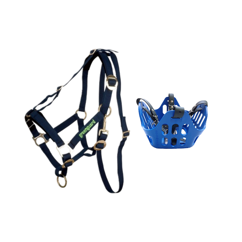 Greenguard - Pack panier et licol thérapeutique bleu | - Ohlala