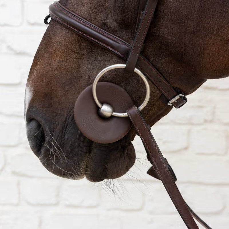 Grooming Deluxe - Rondelles de mors en silicone petit trou marron (x2) | - Ohlala