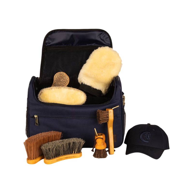 Grooming Deluxe - Set Grooming bag de pansage marine + brosses | - Ohlala