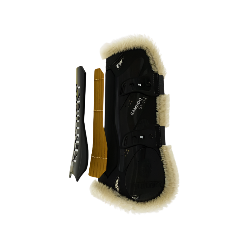 Kentucky Horsewear - Guêtres ouvertes mouton vegan Bamboo Elastic noir x2 | - Ohlala