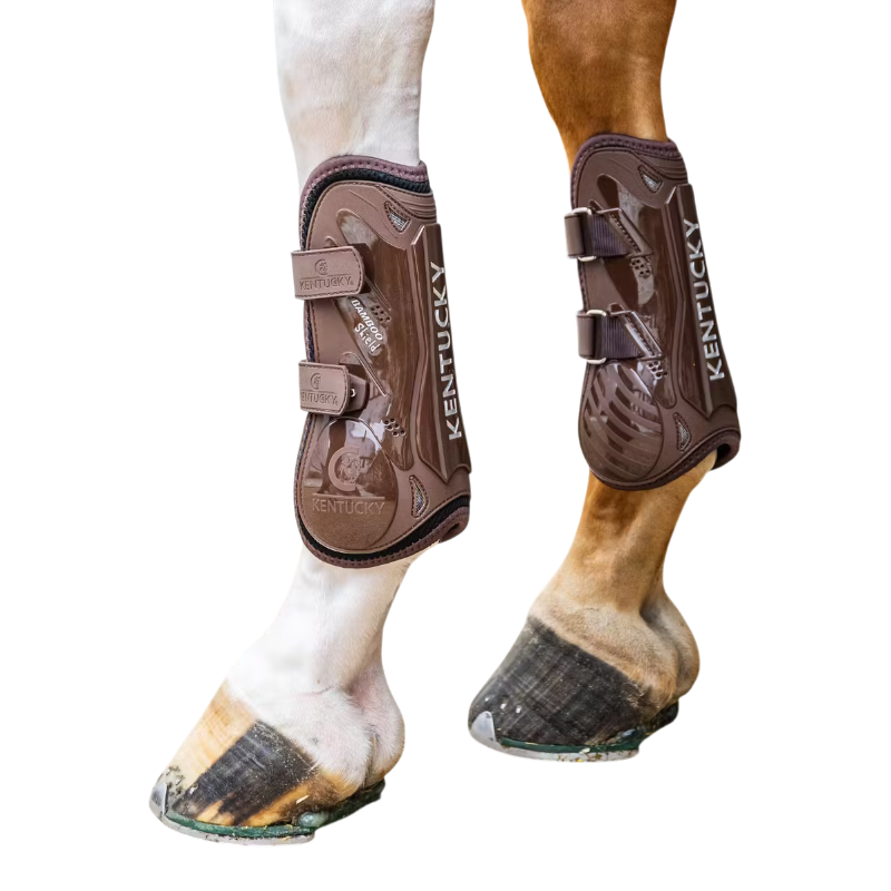 Kentucky Horsewear - Guêtres à velcro Bambou marron