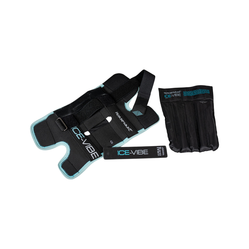 Horseware - Guêtres pour genoux Ice-Vibe noir/ aqua | - Ohlala