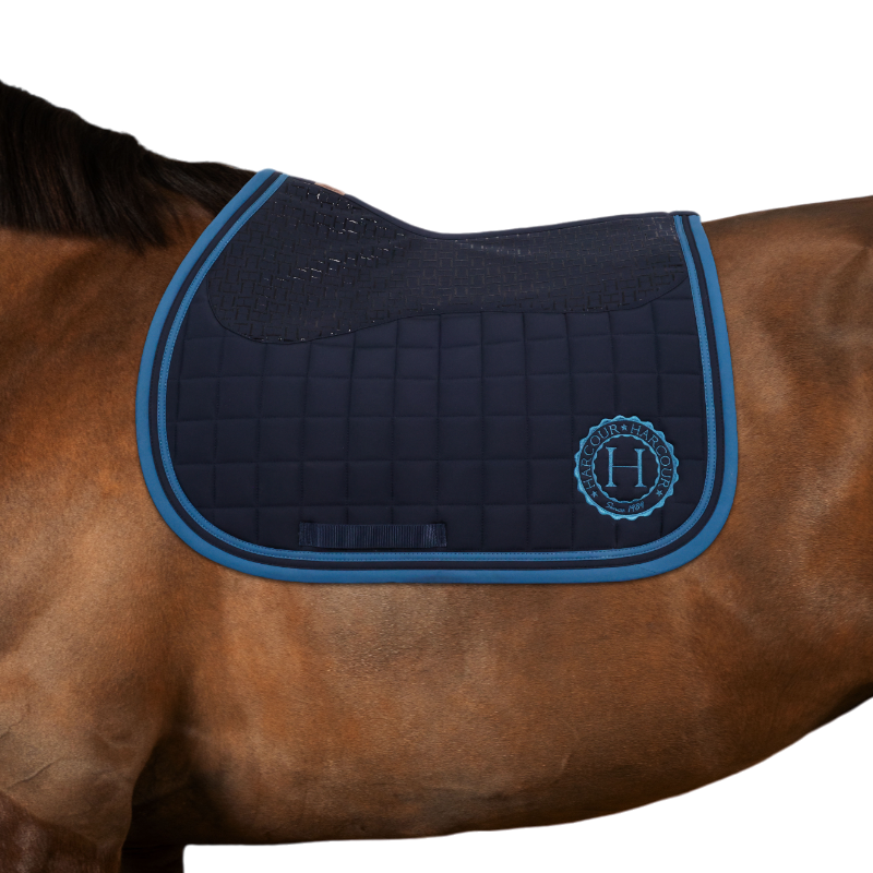 Harcour - Tapis de selle Sara marine | - Ohlala