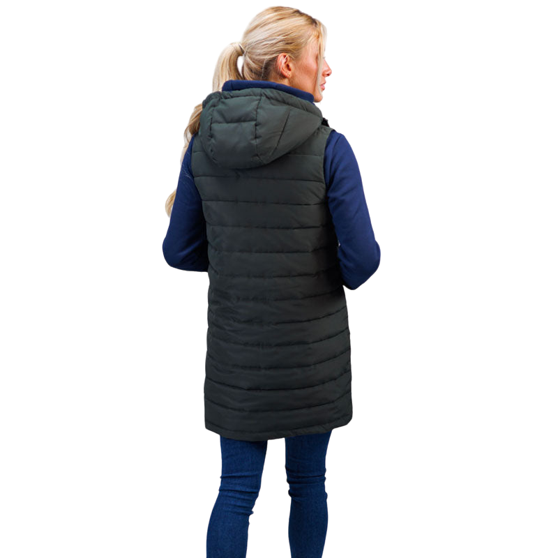 Harcour - Doudoune longue sans manches femme Boliva kaki | - Ohlala