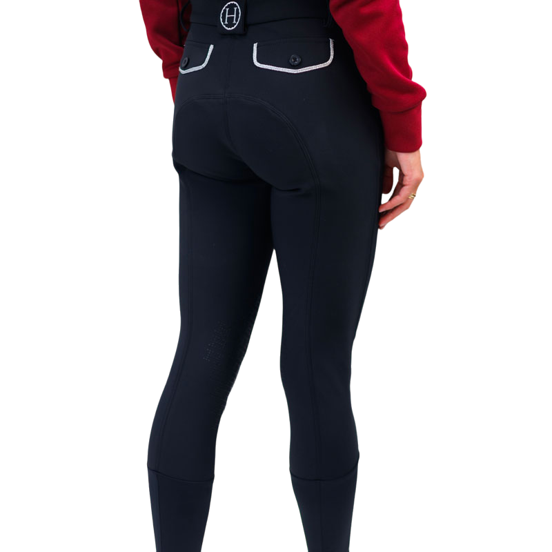 Harcour - Pantalon d'équitation polaire femme Jaipur noir | - Ohlala
