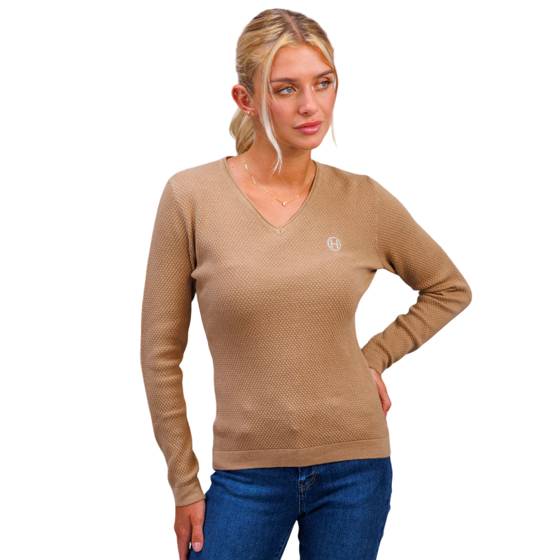 Harcour - Pull femme Toulon camel | - Ohlala