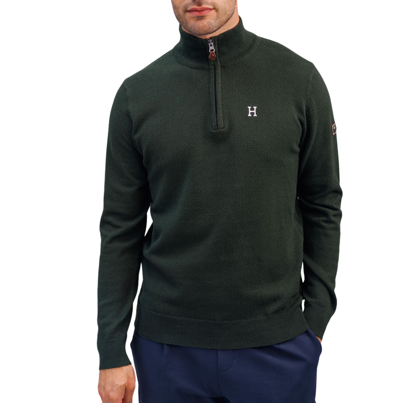 Harcour - Pull homme Douglas kaki | - Ohlala