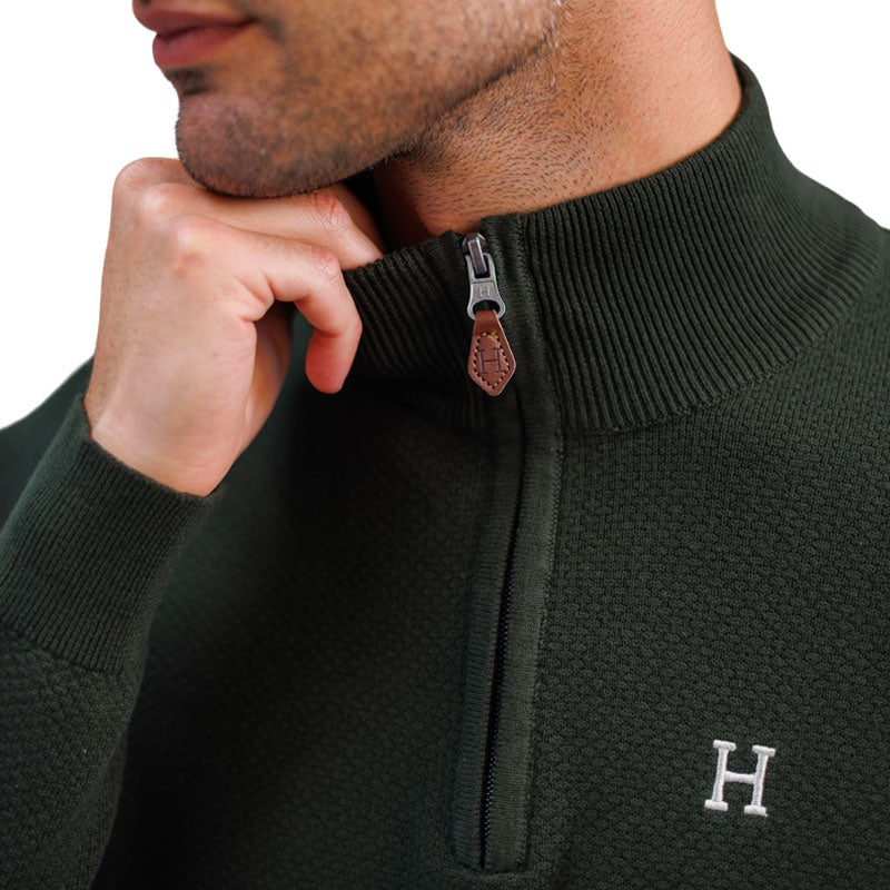 Harcour - Pull homme Douglas kaki | - Ohlala