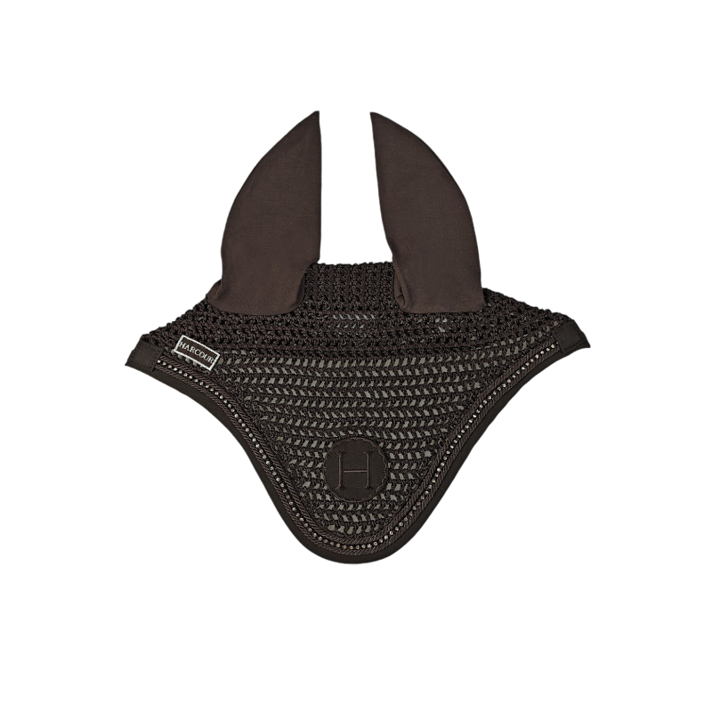 Harcour - Bonnet pour chevaux Fablir marron foncé | - Ohlala