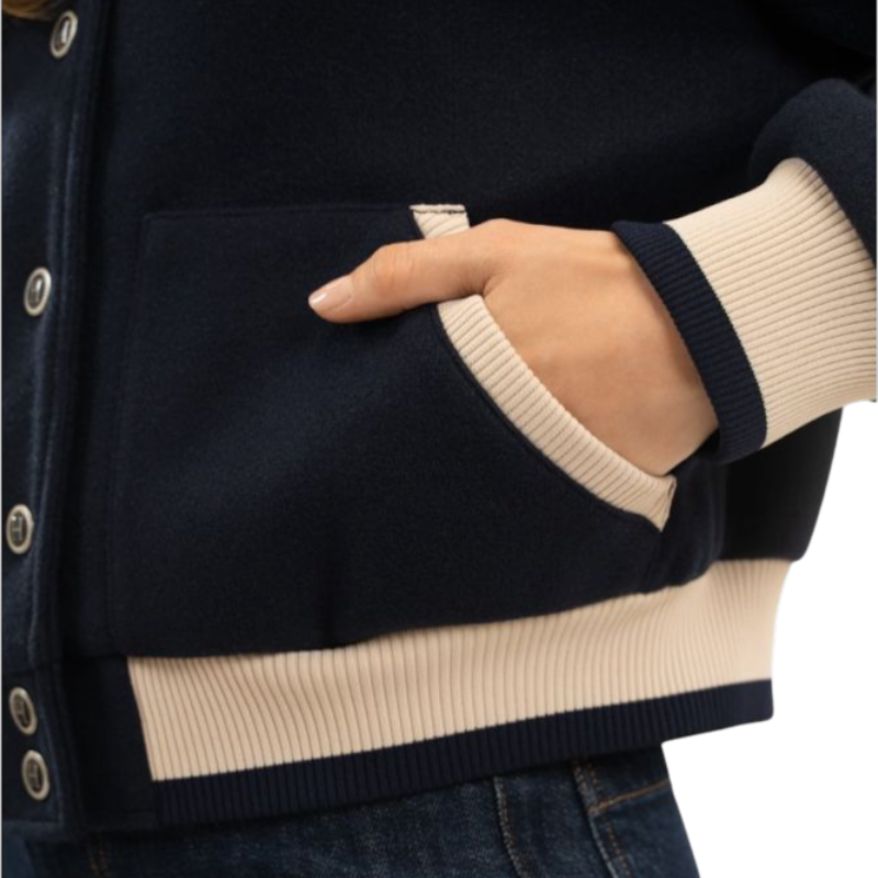 Harcour - Bomber femme Beryl marine | - Ohlala