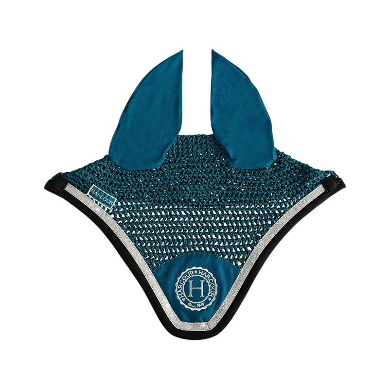 Harcour - Bonnet pour chevaux Fredy bleu pétrole