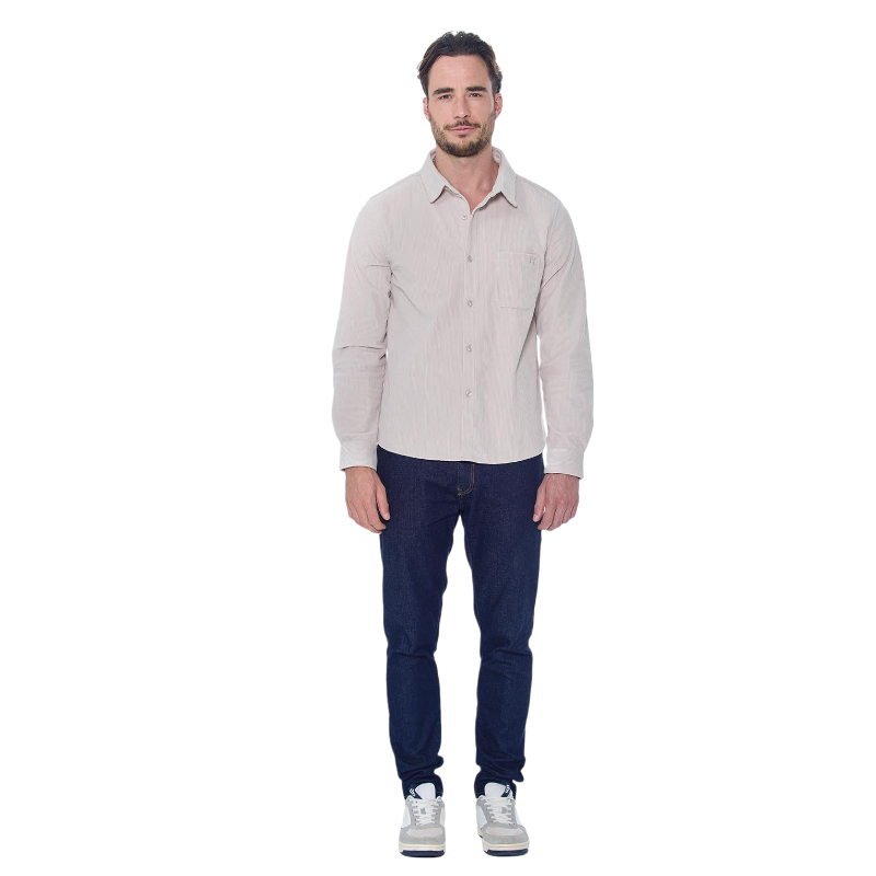 Harcour - Chemise manches longues en velours homme Shavi ivoire | - Ohlala