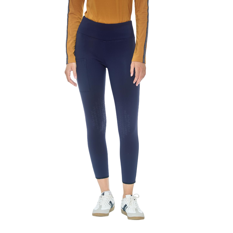 Harcour - Legging d'équitation polaire femme Lili marine | - Ohlala