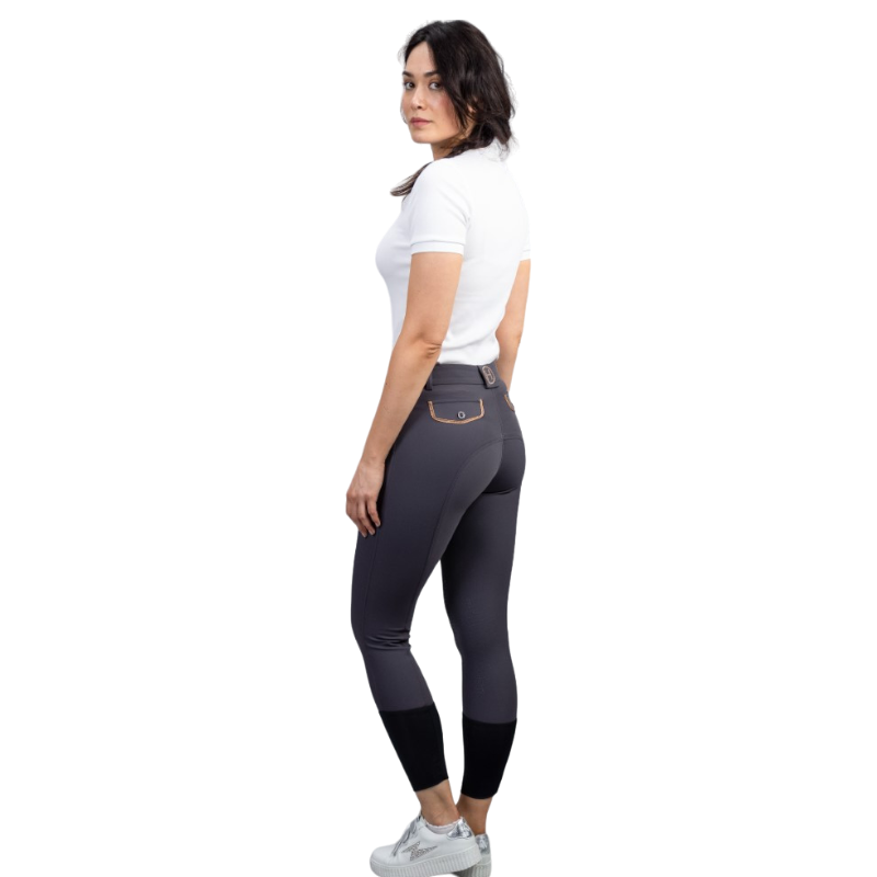 Harcour - Pantalon d'équitation femme Jaltika dark grey/ rose gold | - Ohlala