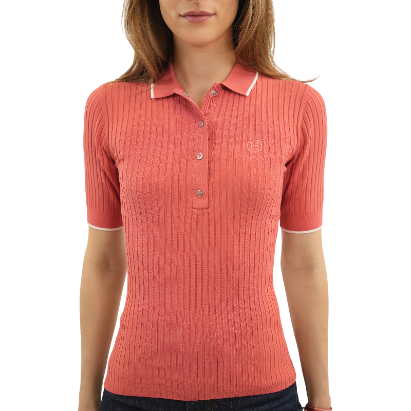 Harcour - Polo manches courtes femme Bethanie pamplemousse | - Ohlala