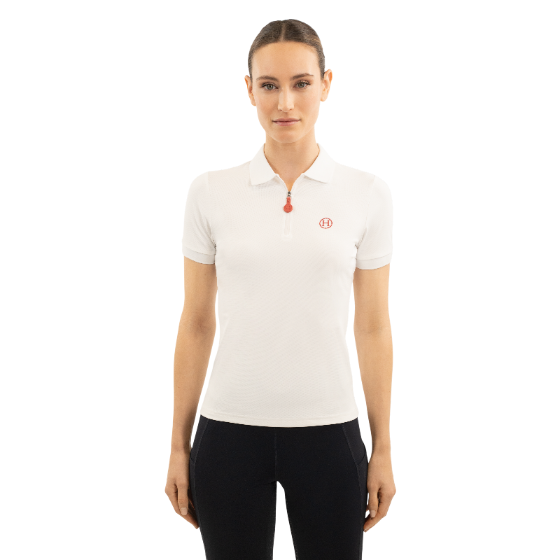 Harcour - Polo manches courtes femme Bridget blanc | - Ohlala