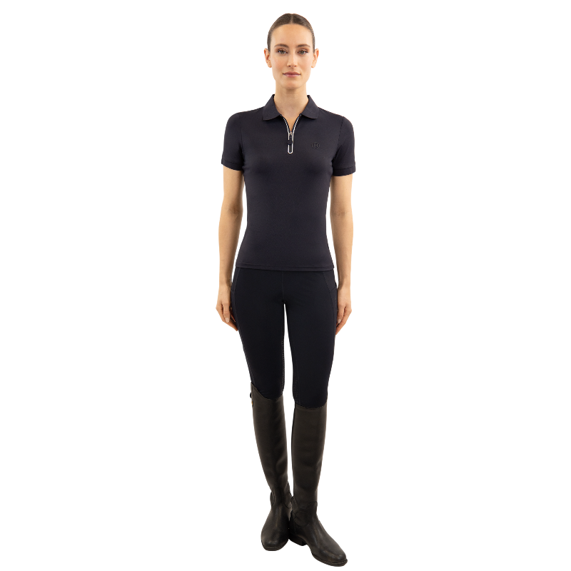 Harcour - Polo manches courtes femme Bridget marine | - Ohlala