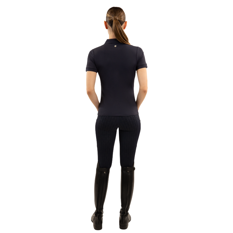 Harcour - Polo manches courtes femme Bridget marine | - Ohlala