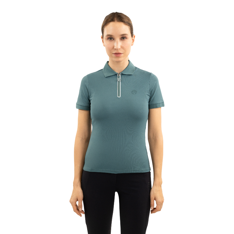 Harcour - Polo manches courtes femme Bridget paon | - Ohlala