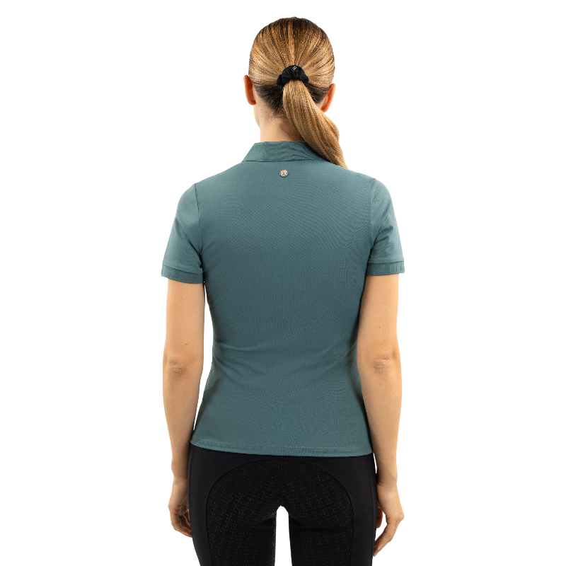 Harcour - Polo manches courtes femme Bridget paon | - Ohlala