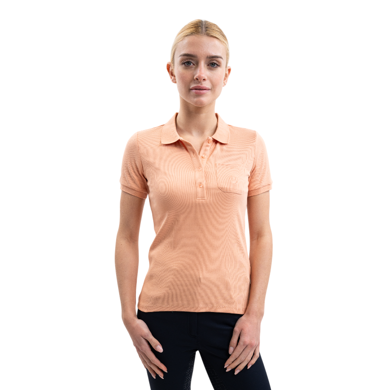 Harcour - Polo manches courtes femme Pamoly abricot | - Ohlala