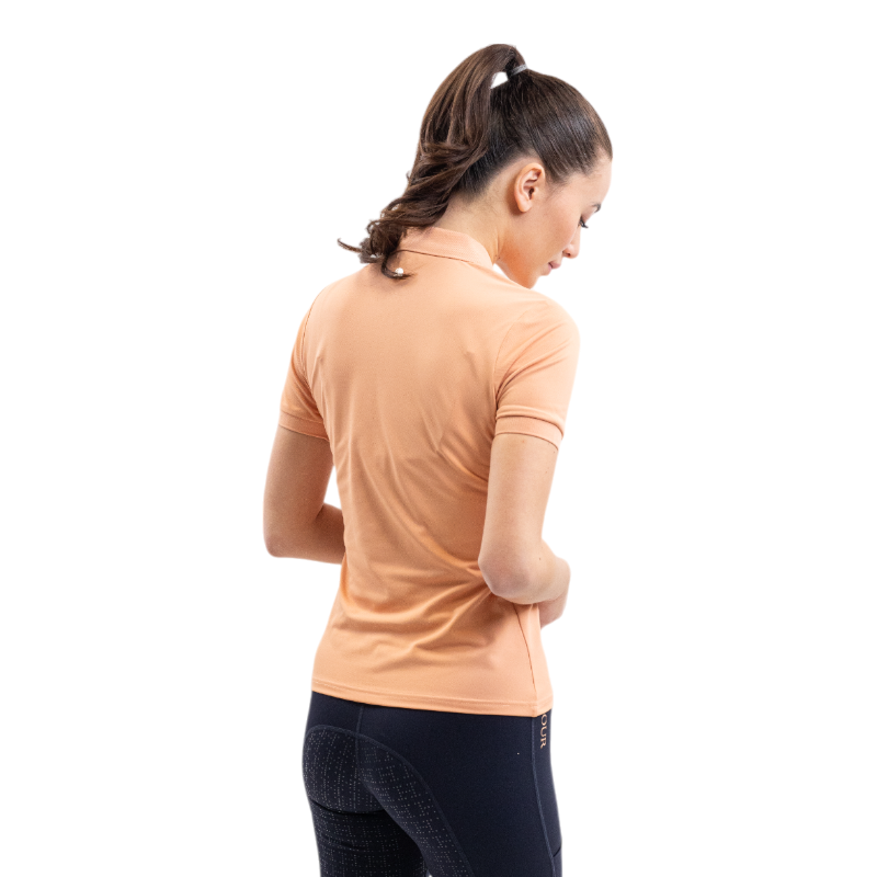 Harcour - Women's short sleeve polo Popsy apricot