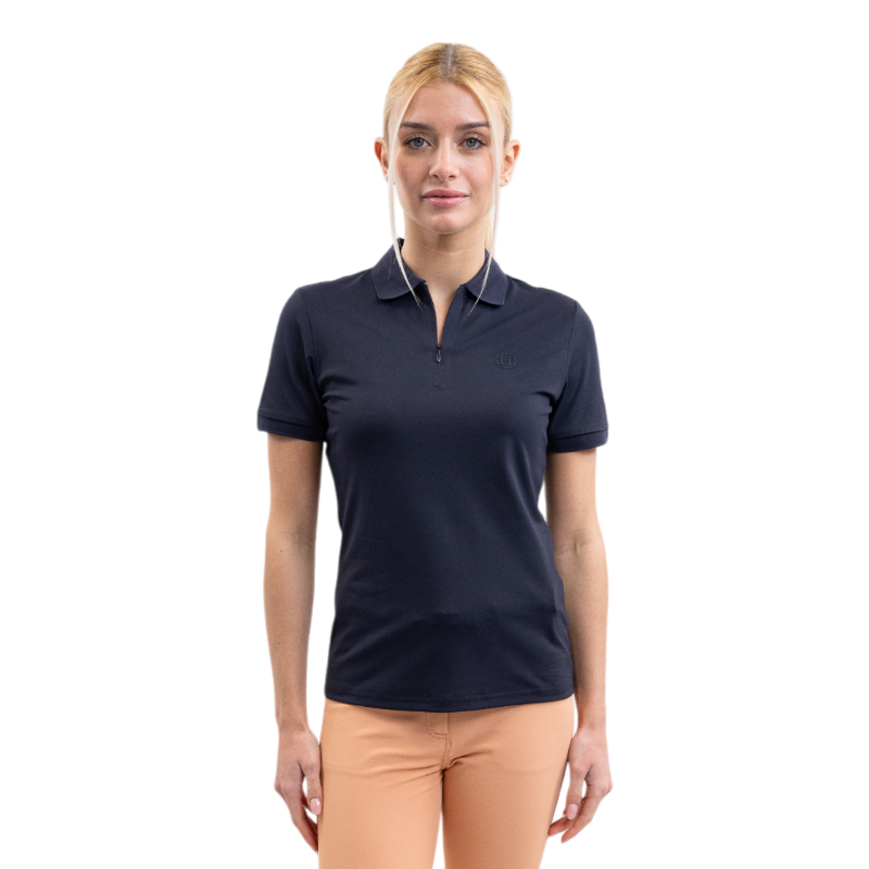 Harcour - Polo manches courtes femme Popsy marine | - Ohlala
