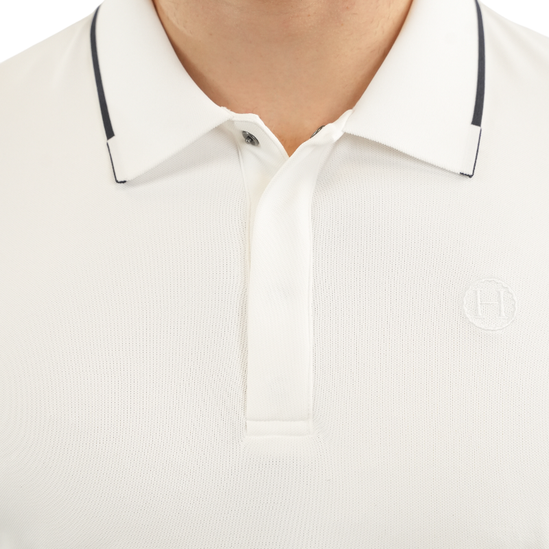 Harcour - Polo manches courtes homme Ben blanc | - Ohlala