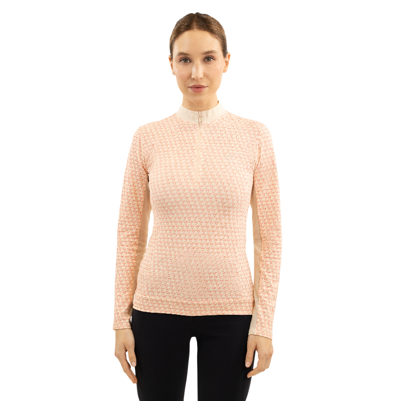 Harcour - Polo techniques manches longues femme Tess jump shell grapefruit | - Ohlala