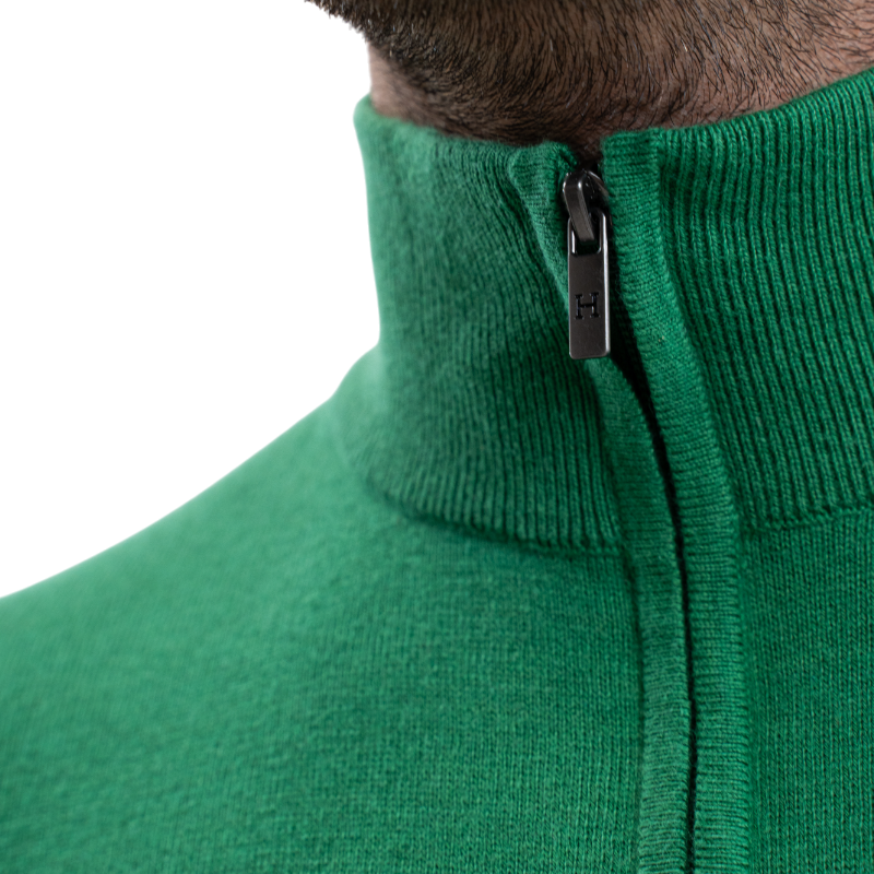 Harcour - Pull manches longues homme Parmo emerald green | - Ohlala