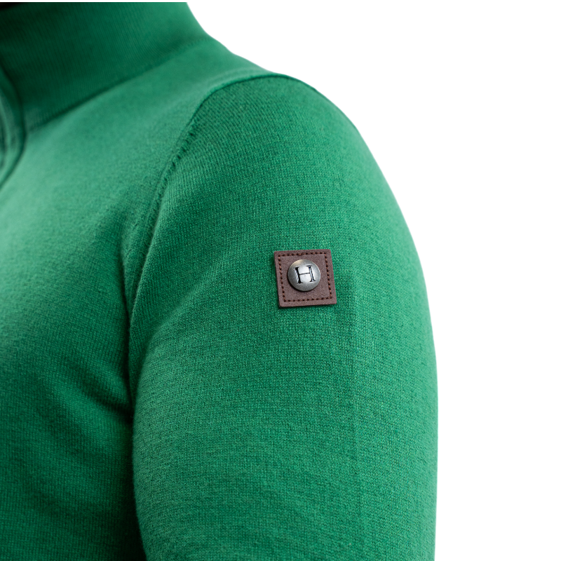 Harcour - Pull manches longues homme Parmo emerald green | - Ohlala