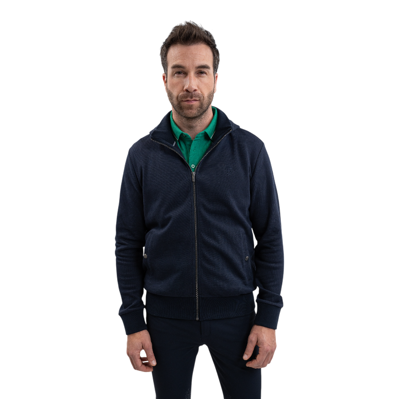 Harcour - Pull manches longues homme Simon marine | - Ohlala