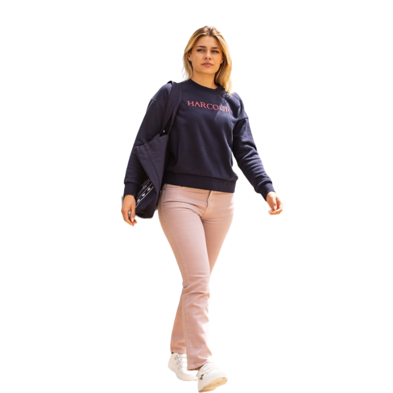 Harcour - Sweat Sirius femme navy/ pink | - Ohlala