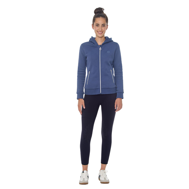 Harcour - Sweat à zip manches longues femme Sworm steel blue | - Ohlala