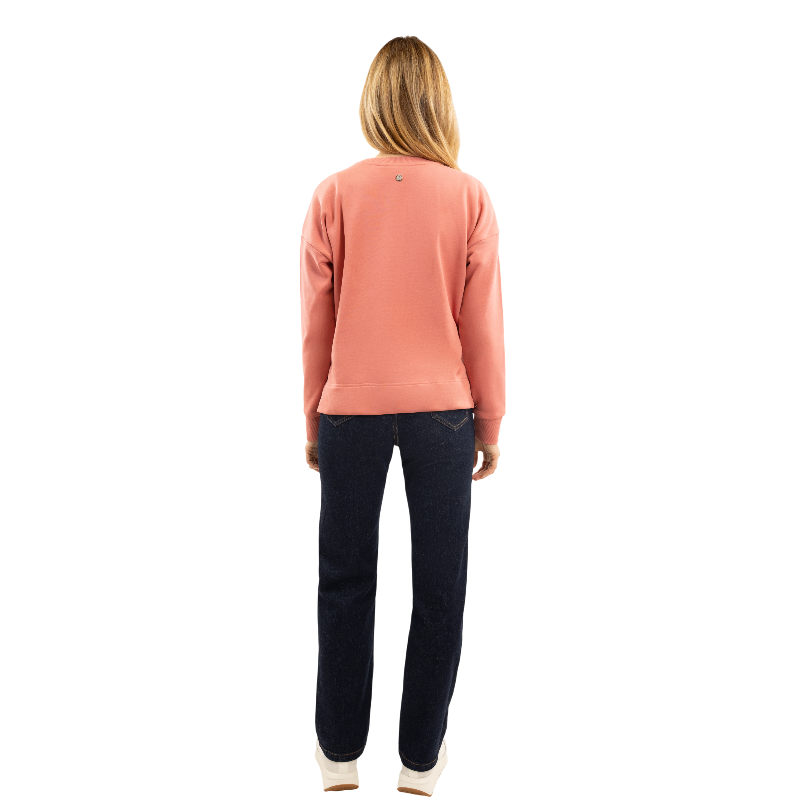 Harcour - Sweat manches longues femme Batista rose aurore | - Ohlala