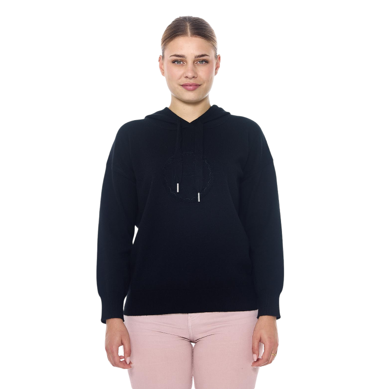 Harcour - Sweat manches longues femme Santa noir | - Ohlala