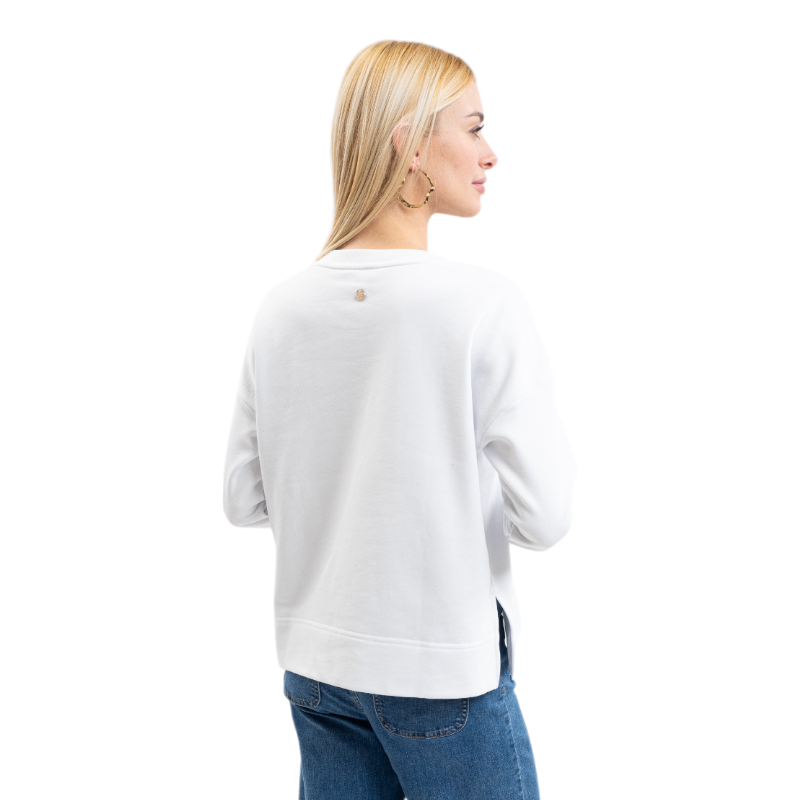 Harcour - Sweat manches longues femme Santana blanc | - Ohlala
