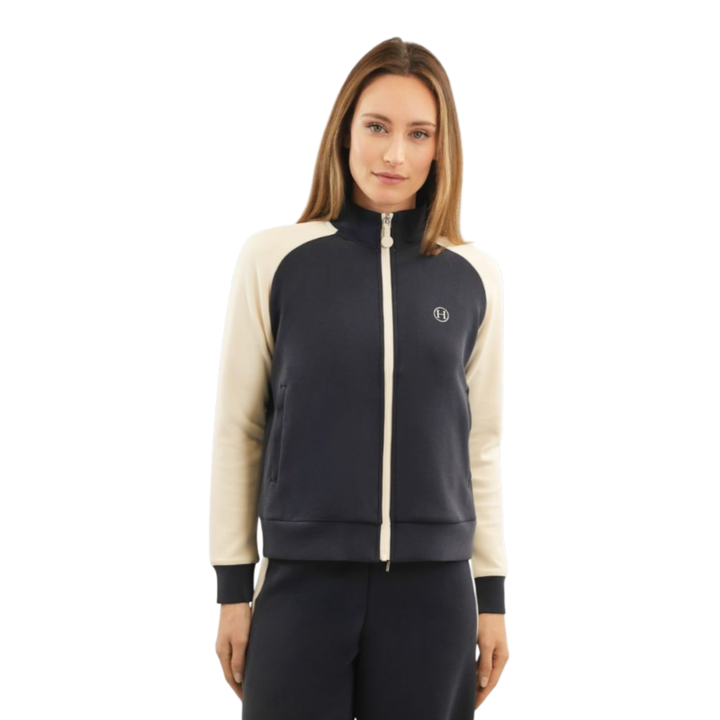 Harcour - Sweat zippé femme Brenda marine | - Ohlala