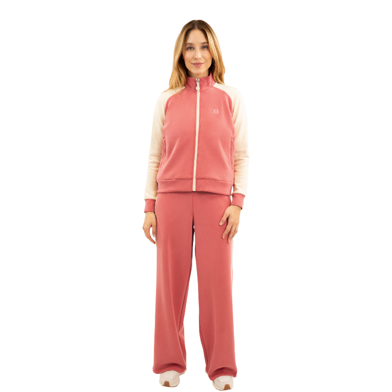 Harcour - Sweat zippé femme Brenda pamplemousse | - Ohlala