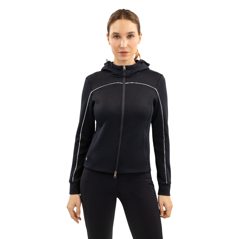 Harcour - Sweat zippé femme Bryssea marine | - Ohlala